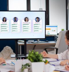 AI in staffing meeting showing AI-powered recruiter workflow and staffing automation platform